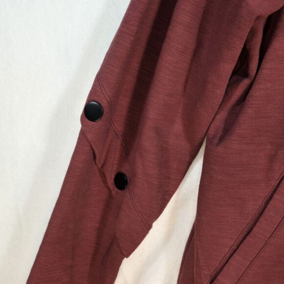 Cabi Burgundy Long Sleeve Full Zip Activewear Training Jacket Womens Size Large - Picture 4 of 13